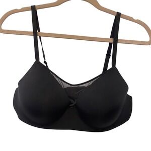 VICTORIAS SECRET Black No Wire T-Shirt Bra Mesh Comfy Adjustable Straps 38C